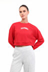 5W WL 16KUTAN BTS799 5PR Kadın Kırmızı Sweatshirt - 102021464