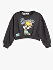 Lola Bunny Sweatshirt Lisanslı Uzun Kollu Şardonlu Pamuklu