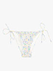 Çiçek Desenli Gipeli Yanları Bağlamalı İpli Bikini Altı