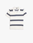 Viskon Karışımlı Regular Fit Kısa Kollu Çizgili Polo Yaka Tişört