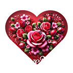 Tİ-PLAY KS23 KALP ŞEKLİNDE 30X30 CM HEDİYELİK DUVAR SAATİ