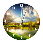 Tİ-PLAY YEŞİL BERRAK VE KUŞLAR 30X30CM AKRİLİK DEKORATİF MODERN DUVAR SAATİ