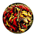 Tİ-PLAY ASLAN RAKİBİNİ BOĞDU 30X30CM AKRİLİK DEKORATİF MODERN DUVAR SAATİ
