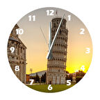 Tİ-PLAY PİSA KULESİ 30X30CM AKRİLİK DEKORATİF MODERN DUVAR SAATİ