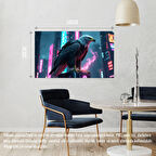 KARTAL SİBERPUNK DÜNYASINDA GÖRKEMLİ BİR ŞEKİLDE 04 ÇERÇEVESİZ 50X30 CM PVC TABLO