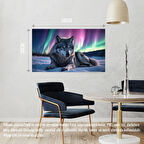 KURT KUZEY IŞIKLARI ALTINDA HUZUR İÇİNDE DİNLENİYOR 01 ÇERÇEVESİZ 50X30 CM PVC TABLO