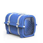 Rainbow Mavi Beyaz Kemerli Kedi Köpek Taşıma Çantası 51x33x36 Cm