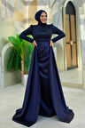Bym Fashion 7024 Abiye Lacivert
