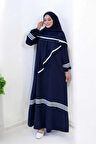 Şal Elbise İkili Takım 6036 Lacivert