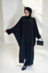 Kol Düğme Detaylı Tunik Pantolon İkili Takım 8688 Siyah