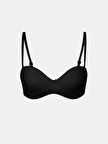 LCW DREAM Siyah Balenli Dolgusuz Düz Straplez Sütyen