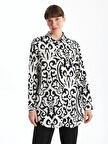 LCWAIKIKI Classic SİYAH Desenli Kadın Gömlek Tunik