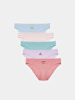 LCW Young Pembe Baskılı Bikini Külot 5'li Paket