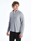 XSIDE ACTIVE Gri Dik Yaka Erkek Sweatshirt