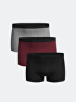 LC WAIKIKI Siyah Standart Kalıp Pamuklu Esnek Erkek Boxer 3'lü