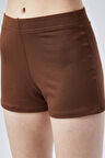 Extra Yumuşak Viskon Şort Home&Beach-Kahverengi