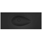 Real Stone Avocado Etajerli 80x50 Siyah Granit Banyo Lavabosu