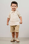 Bebek Çocuk Pamuklu Şortlu 2'li Takım Trend Moda Alt Üst Takım