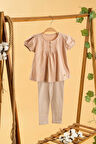 Bebek Çocuk Pamuklu Taytlı 2'li Takım Trend Moda Alt Üst Takım