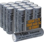 I-Gen Industrial E002 Inr 18650 3.7V 2600 Mah 5c 9.62WH Li-Ion Şarjlı Pil Düz Başlı Lityum Pil 16'lı Paket 