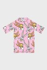 Slipstop Lunabun Baskılı Uv Korumalı Kısa Kollu Mayo T Shirt Kız Çocuk T SHİRT ST2611070001 PEMBE
