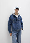 Brandon 90lar Vintage Koyu Mavi Jean Ceket 0112808-90839