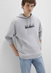 Mavi Logo Baskılı Gri Sweatshirt 0S10395-70075