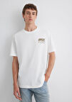 Baskılı Ekru Tişört 0613032-70057