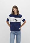 Snoopy Baskılı Lacivert Tişört 1613671-70491