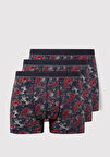 3lü Kaplan Baskılı Lacivert Boxer 0912211-24413