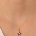 14 Ayar Altın Lucens Yıldız Kolye