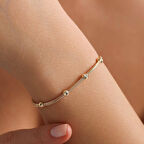 14 Ayar Altın Dorikalı Kalze Bileklik