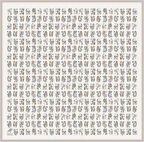 Belli Tivil İpek Eşarp 4057-86 Krem Karışık Desen 