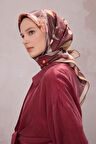 Çiçek Desen İpek Twill Eşarp 4219D01