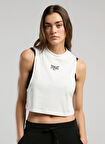 Everlast TW0041 112-Ever Essentials Beyaz Crop Düz Kadın Atlet