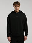 Ever Relaxed Comfort Kapüşonlu Siyah Erkek Sweatshirt