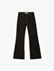 Yüksek Bel Dar Kalıp Pamuklu İspanyol Paça Jean Pantolon - Flare Jeans