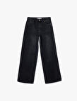 Düşük Bel Rahat Kalıp Geniş Paça Jean Pantolon - Loose Straight Fit Jean