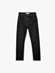 Yüksek Bel Dar Kalıp Düz Paça Pamuklu Jean Pantolon - Slim Straight Fit Jean