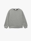 Uzun Kollu Bisiklet Yaka Şardonlu Basic Sweatshirt