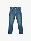 Normal Bel Pamuklu Slim Fit Jean Pantolon - Brad Jean
