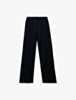 Viskon Karışımlı Beli Lastikli Basic Geniş Paça Pantolon