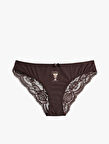 Rahat Kalıp Arkası Dantelli Baskılı Brazilian Külot
