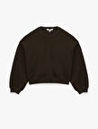 Regular Fit Üç İplik Uzun Kollu Bisiklet Yaka Basic Sweatshirt
