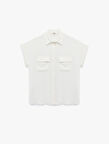 Regular Fit Kapaklı Cep Detaylı Kısa Kollu Gömlek
