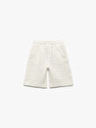 Beli Bağcıklı Cepli Pamuklu Basic Müslin Şort