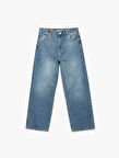 Pamuklu Düz Paça Cepli Jean Pantolon - Straight Jeans