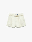 Koton X Şahika Ercümen - Yüksek Bel Kemerli Pamuklu Şort