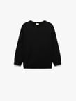 Uzun Kollu Bisiklet Yaka Basic Sweatshirt