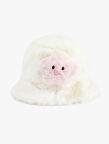 Kedi Detaylı Peluş Bucket Şapka